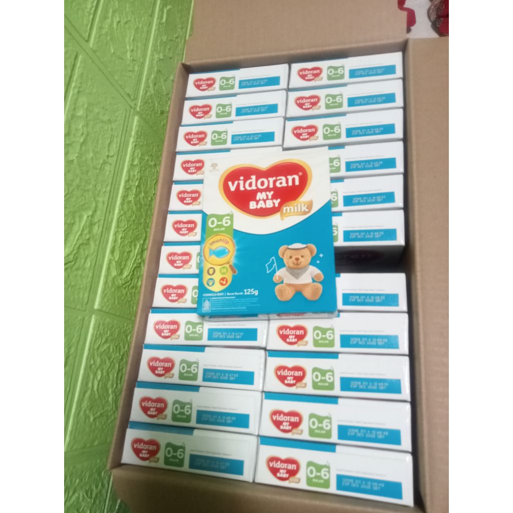 

Karton an Vidoran Xmart Milk 0-6 bulan kemasan 125gr, 1 karton isi 24bok.