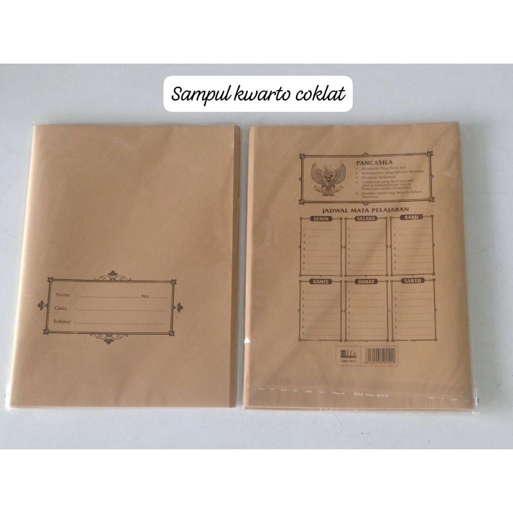 

SAMPUL BUKU TULIS COKLAT KWARTO ISI 20 LEMBAR
