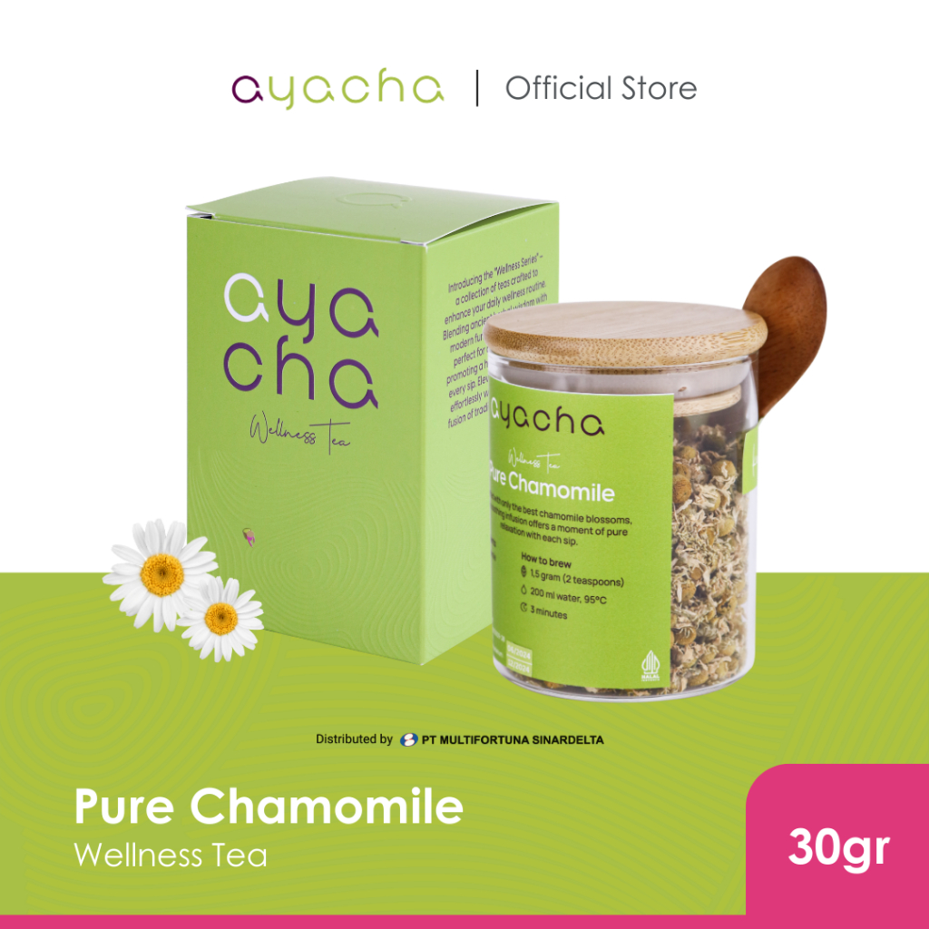 

Ayacha Wellness Tea - Chamomile | Loose Tea Jar 30 Gram | Teh Bunga Teh Fruity