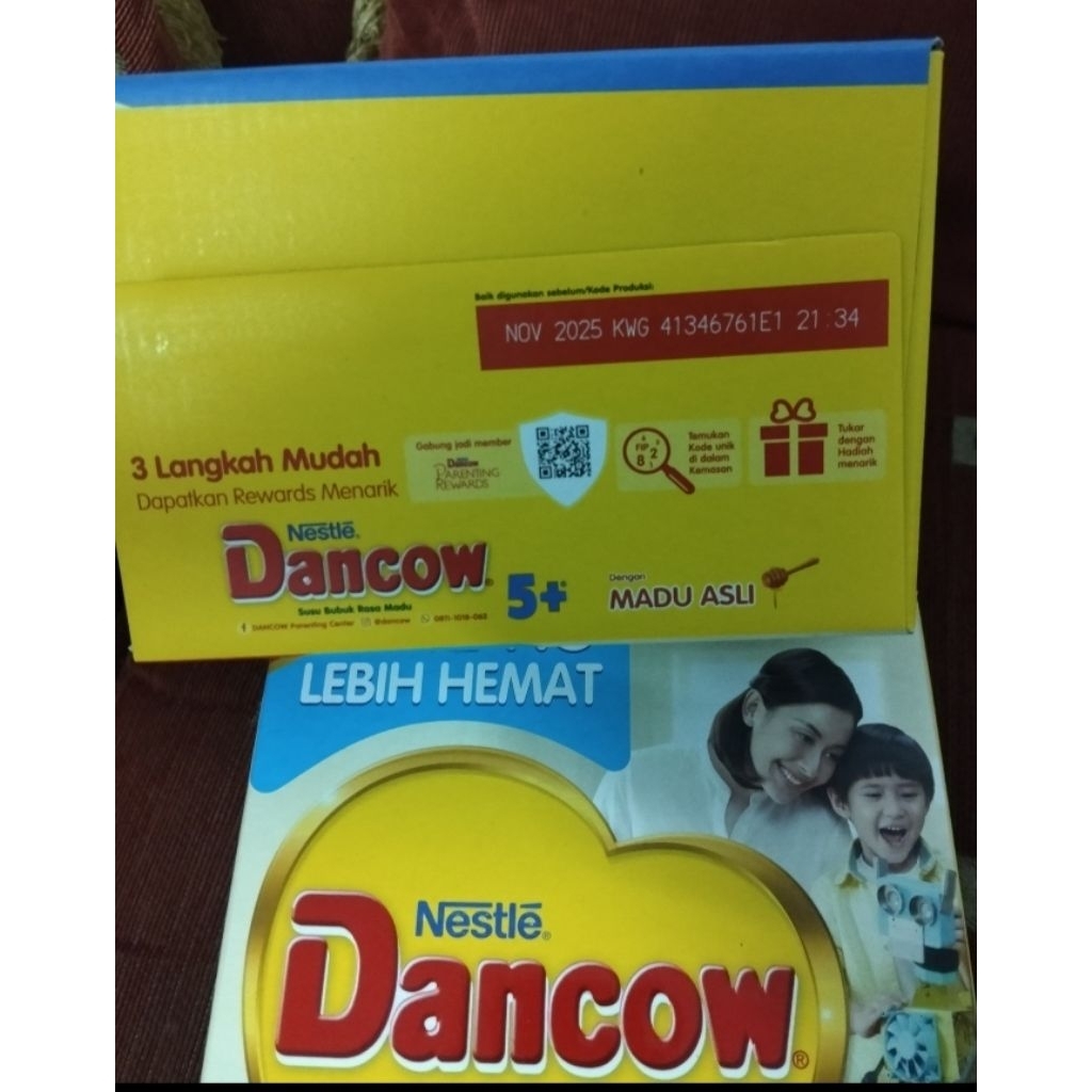 

susu Dancow 5+ rasa madu kemasan 1,2 kg. exp nov 2025