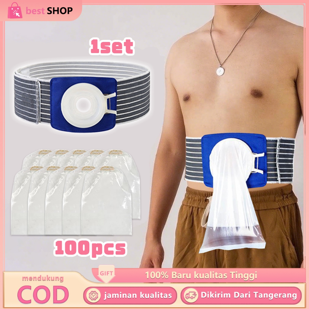 Sabuk Colostomy Bag 100pcs Ostomy Bag Adjustable Kolostomi Bag Kantong Colostomy Stoma Bag