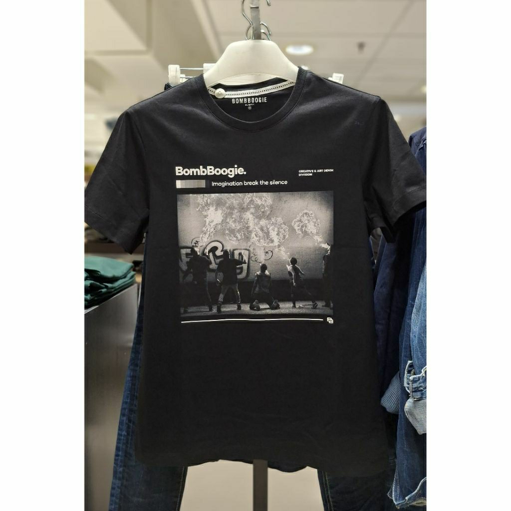 BOMBBOOGIE - kaos hitam bombboogie original kaos bombboogie