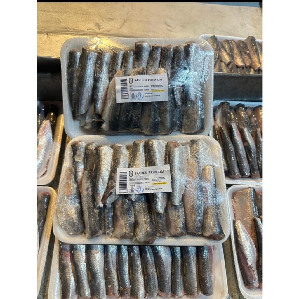 

SARDEN PREMIUM ZERO FRESH 500GR/ IKAN SARDEN FROZEN BERSIH TINGGAL OLAH