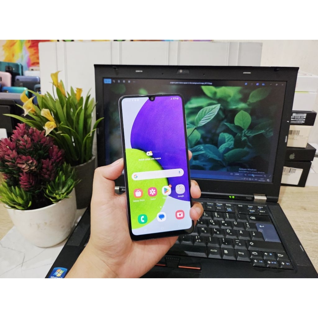 SAMSUNG A22 4G PURPLE RAM 6/128GB DUALSIM RESMI