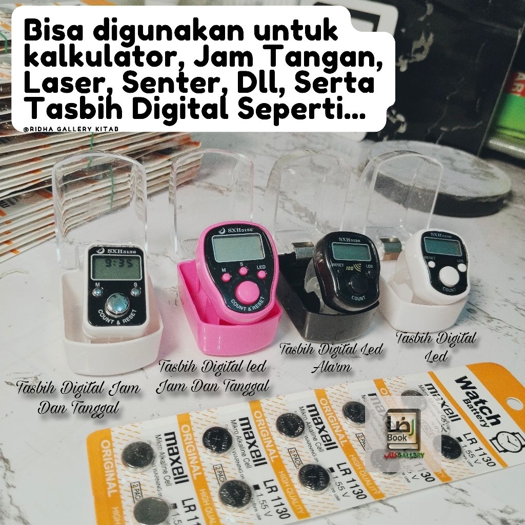 ( 10 Pcs / Lembar )Grosir Baterai Lr1130 AG 10  Batre Tasbih Digital Led Alarm Kalkulator Baterai Ka