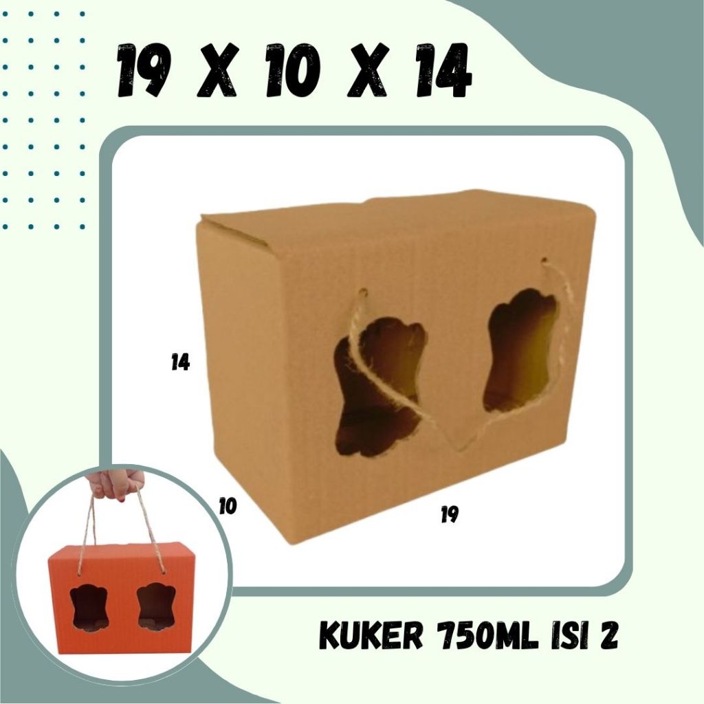 

Box Kuker jar Tali 19x10x14 Toples Jar 750ml isi 2 Jinjing Gable Box Jar Kue Kering Sahabat UMKM