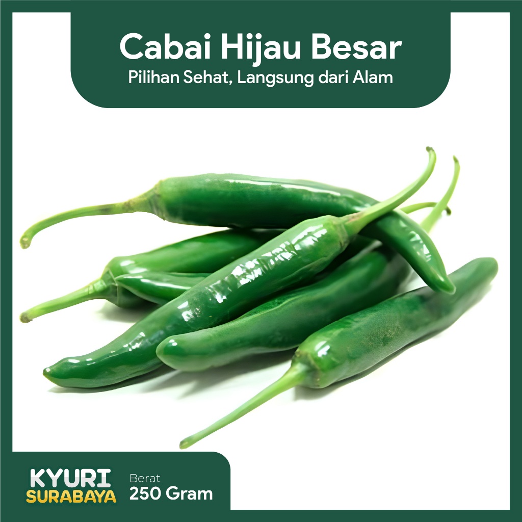 

Cabai Hijau Besar Fresh 250 Gram