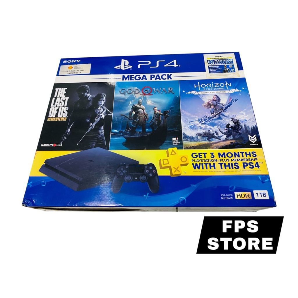 Playstation 4 SLIM PS4 SLIM 1TB SECOND RESMI INDONESIA GRATIS 4 KASET ORIGINAL (SECOND)