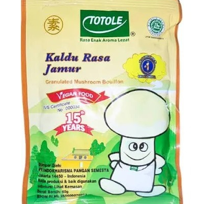 

Totole Kaldu jamur 40g,80gr,20gr/Penyedap rasa totole