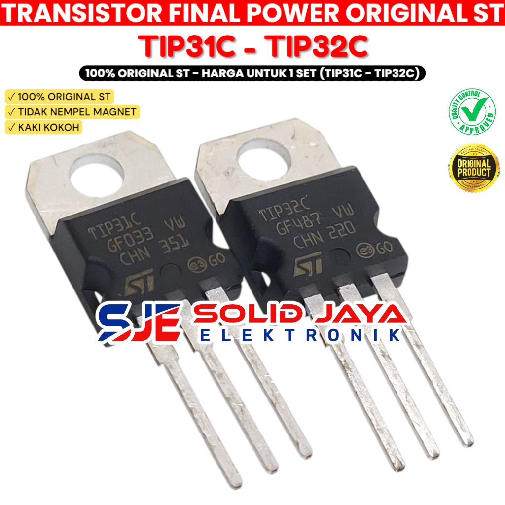 TRANSISTOR TR FINAL ST TIP31 TIP32 C ASLI ORIGINAL TIP31C TIP32C JAPAN TIP 31 TIP 32 ORI JEPANG ST