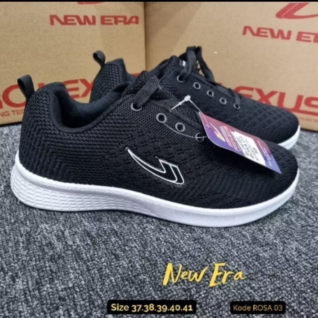 SEPATU SEKOLAH NEW ERA HITAM PUTIH