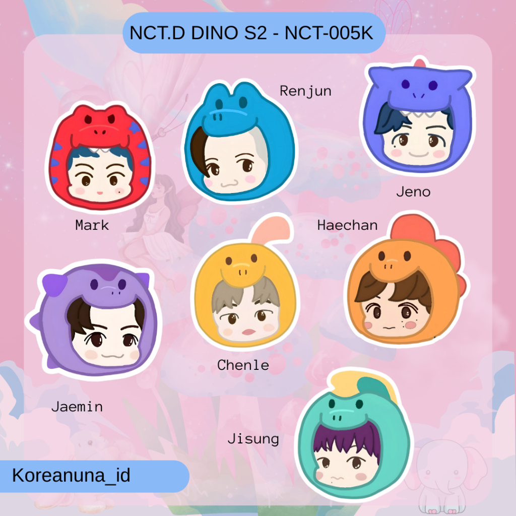 Stiker Kpop Nct Dream Dino Kepala Aesthetic Berkualitas Sticker Laptop Botol Buku Note Berkualitas M
