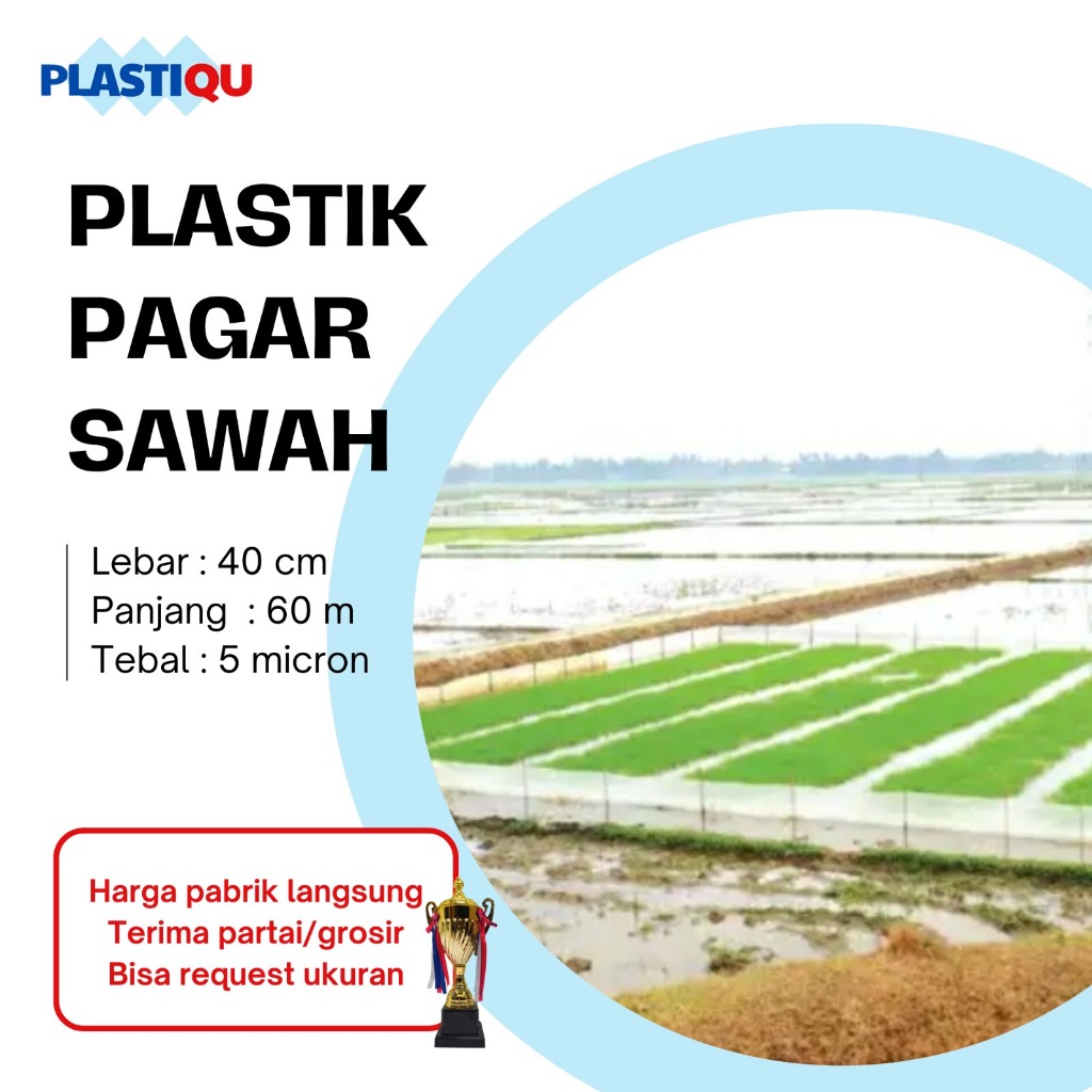 Plastik Pagar Sawah | Plastik Sawah Cap Tandur Panjang 60meter Plastik Sawah Anti Tikus 46x0.005 Pla