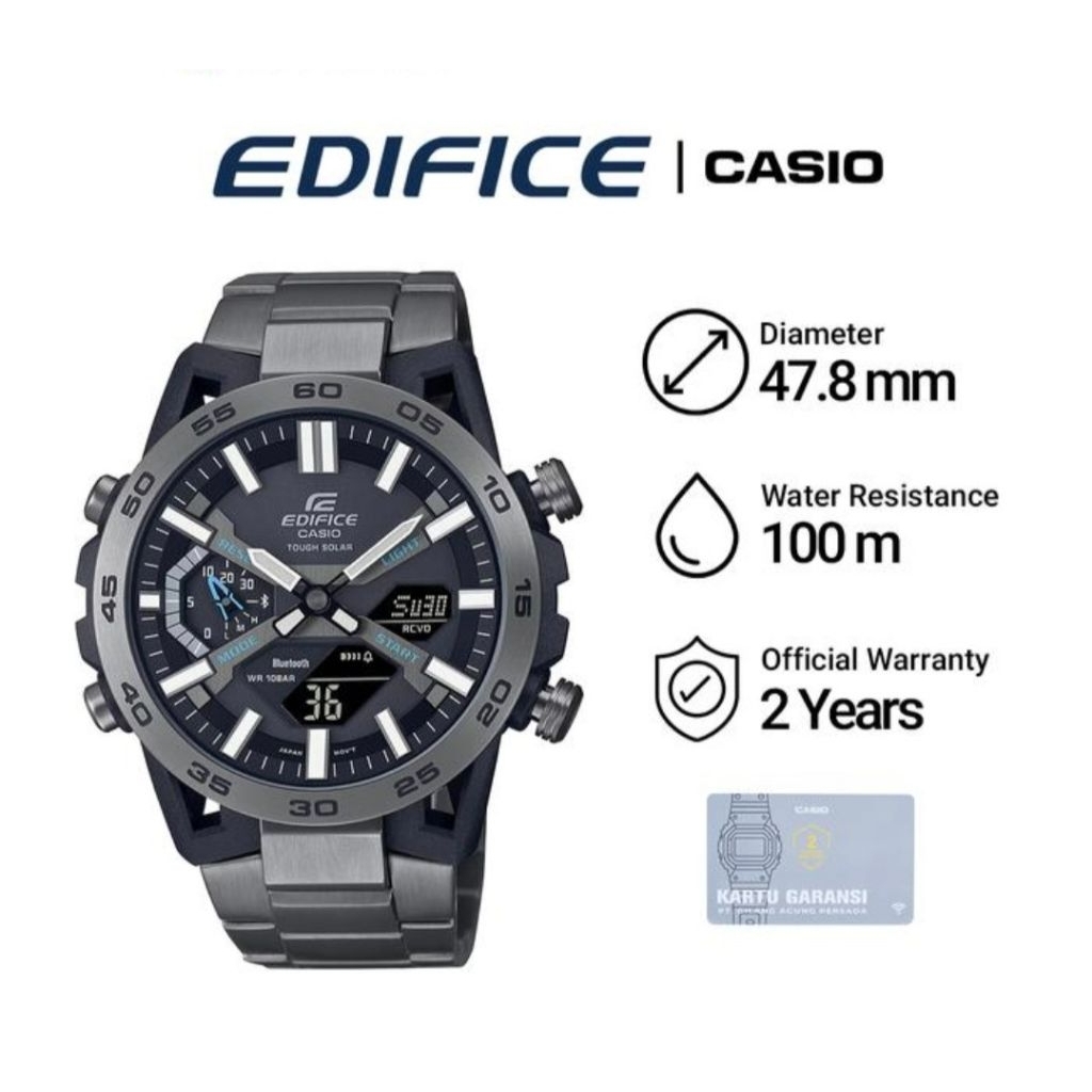 Casio Edifice Sospensione Collection ECB-2000DC-1A / ECB-2000DC-1ADF Edition Jam Tangan Pria Origina