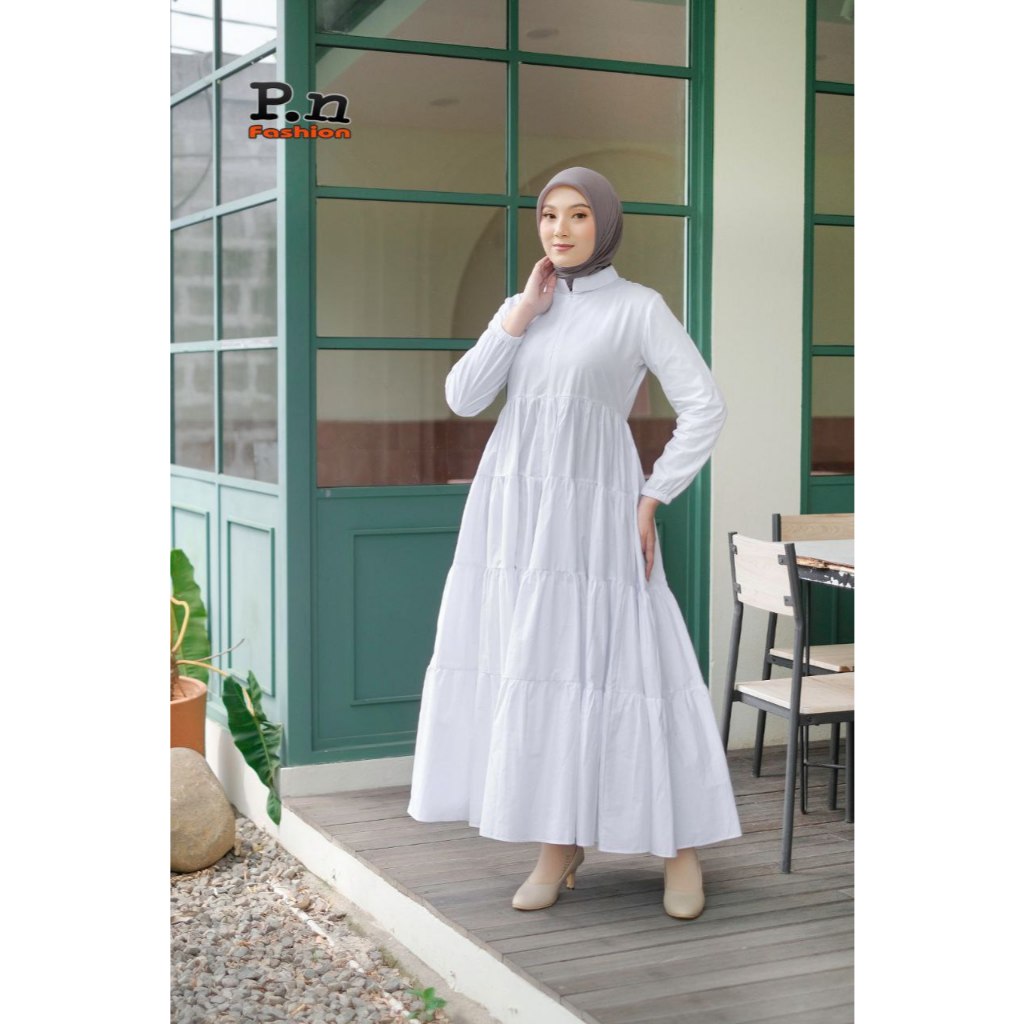 Dress wanita, fashion muslim, dress wanita, hijab dress, muslim wanita, dress busui, gamis biru, gam