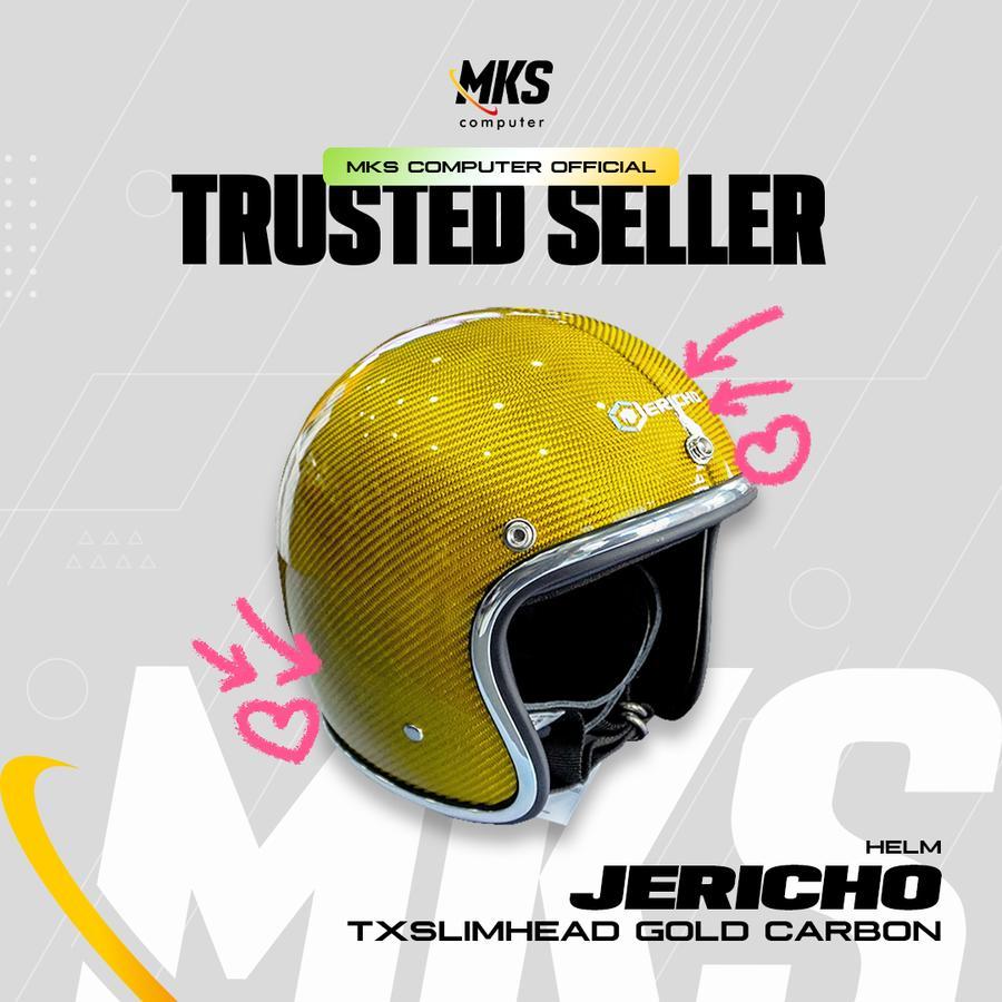 JERICHOHELMET HELM TX SLIMHEAD Gold Carbon Glossy