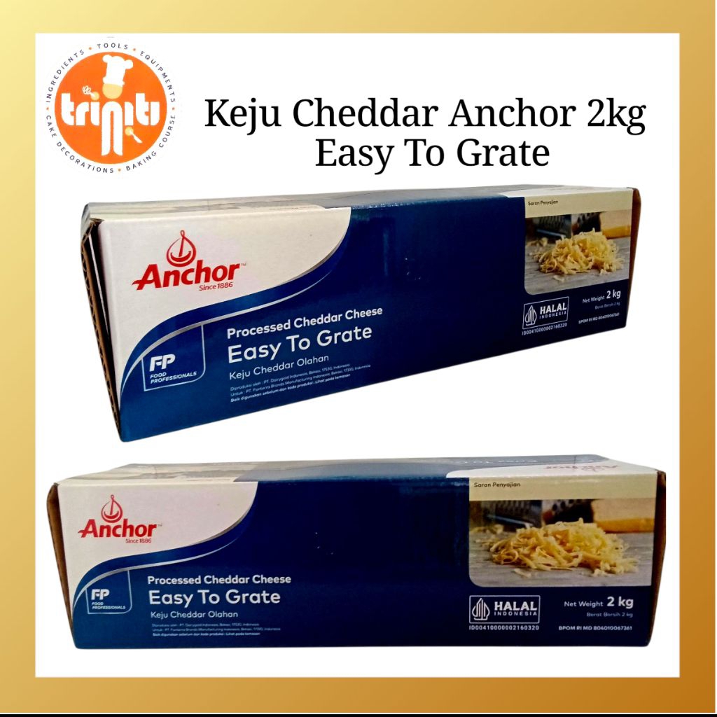 

Keju Cheddar Anchor 2Kg - Anchor Easy To Grate 2Kg