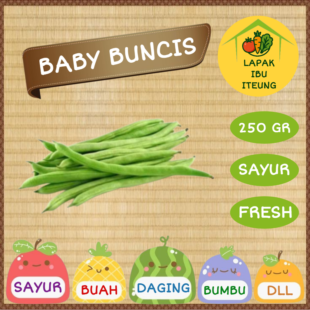 

BABY BUNCIS INSTAN BANDUNG 1/4KG 250GR SEGAR FRESH SAYUR SAYURAN PASAR