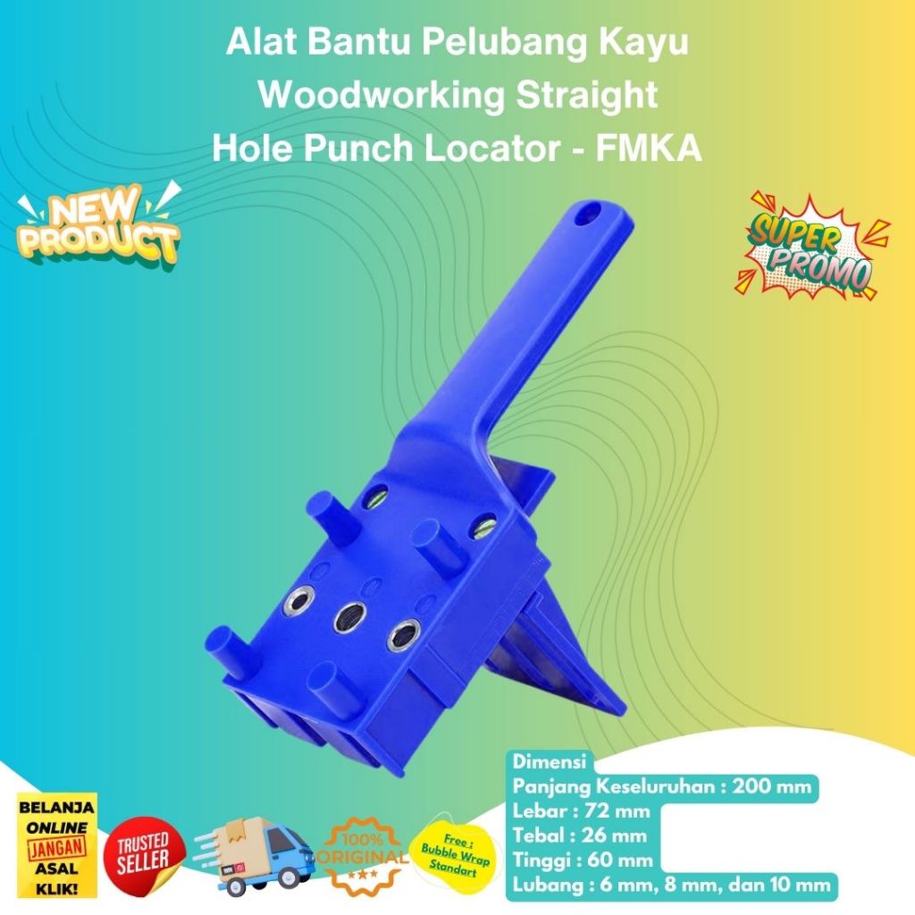 

Alat Pelubang Kayu 6 8 10mm Woodworking Straight Hole Punch Locator Awet Murah