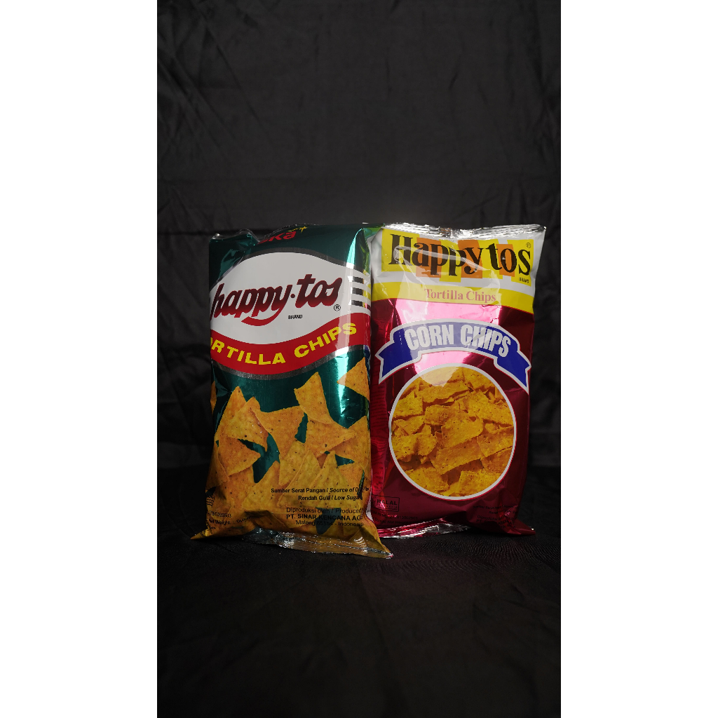 

Happy Tos Tortilla Chips Original / Cheese 140gr Kripik Jagung Asin Happytos Merah / Hijau Corn Crips / Keripik Jagung Asin