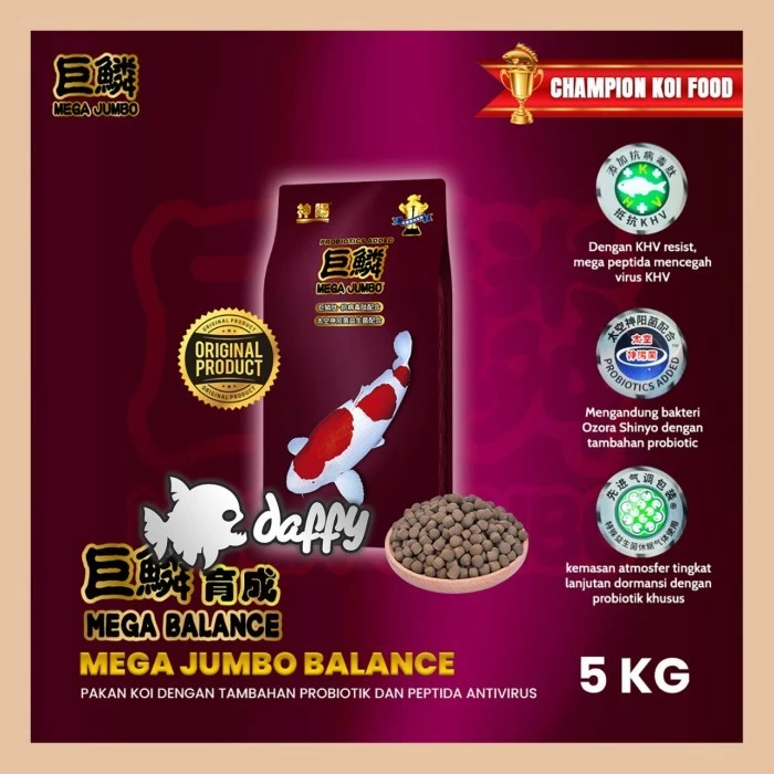 Mega Jumbo BALANCE 5 KG pelet pakan koi mega jumbo koi food