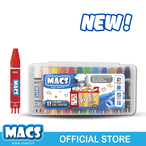 

NEW MACS Crayon Oil Pastel Warna 12 Color