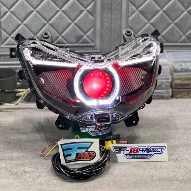 Lampu Biled AES custom - Yamaha NMax Old
