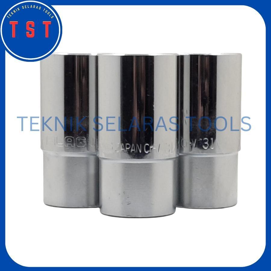 Mata Kunci Sock1/2"/ Deep Socket 1/2" x 31 mm FLAG Japan
