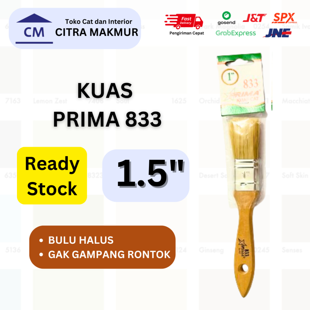 

Kuas Prima 833 Bulu Putih 1,5