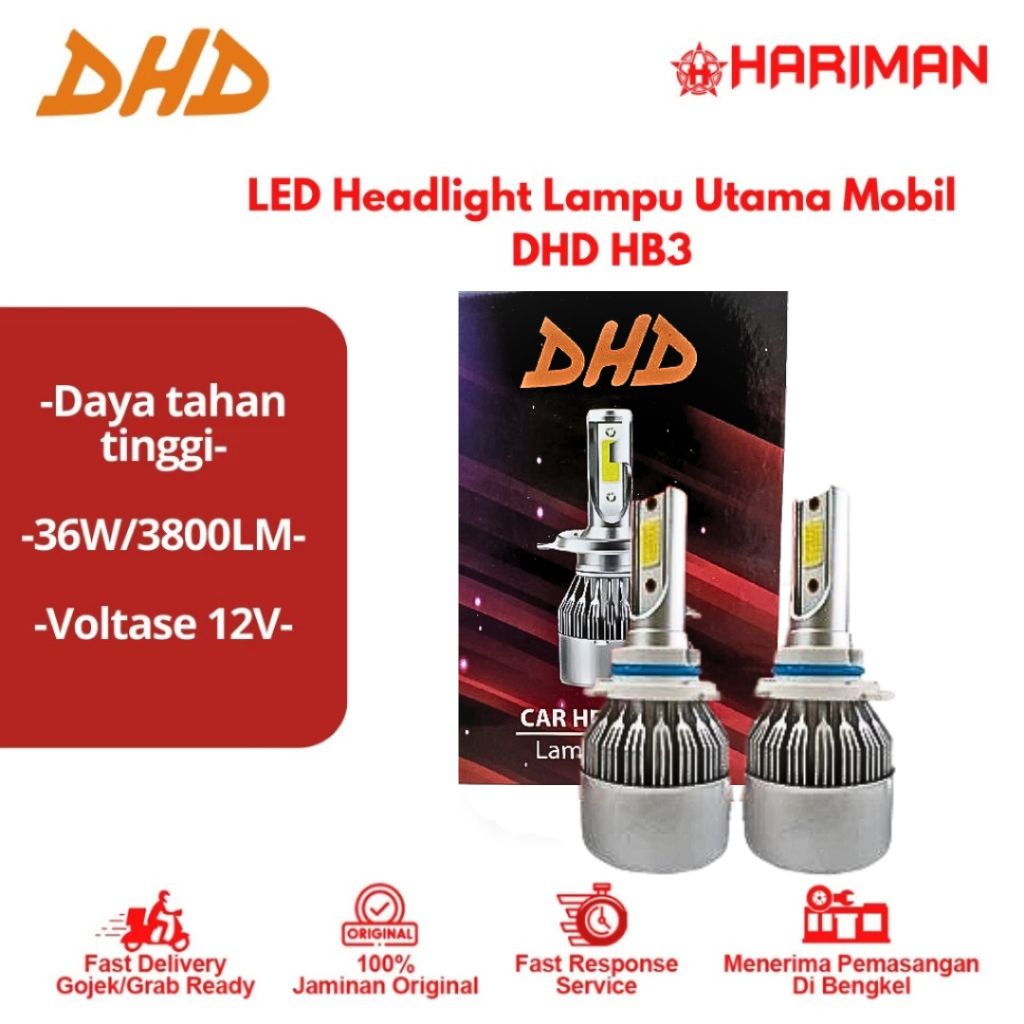 LED Headlight Lampu Utama Mobil DHD HB3