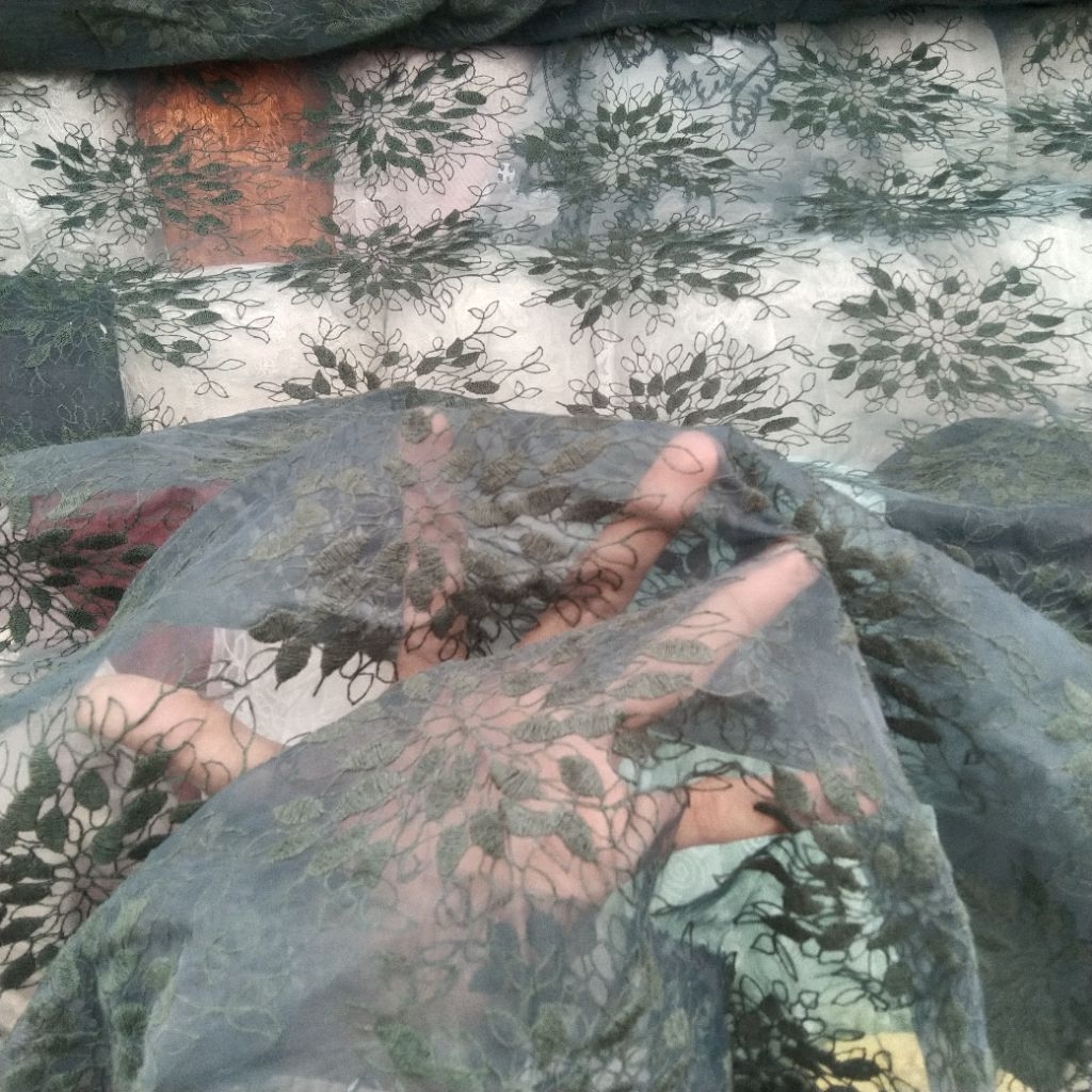 Kain organza bordir | Harga/0,5m | bahan organza bordir| bahan organza bordir | kain organza bordir.