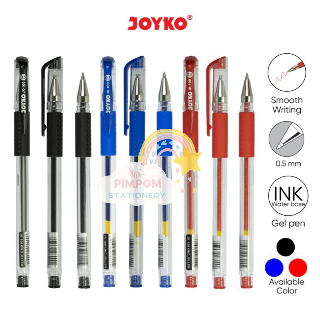 

(1 Pcs) Pulpen Gel Pen JOYKO JK-100 0.5 mm