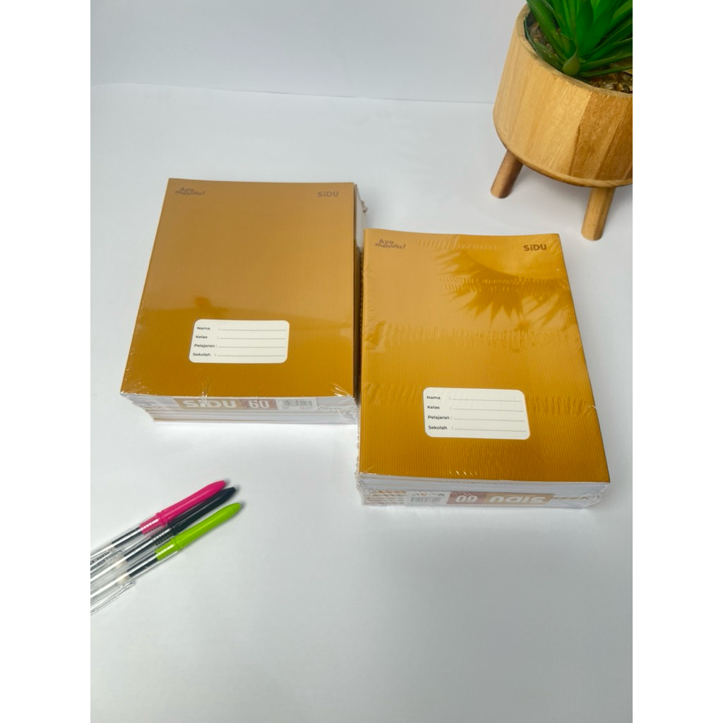 

(10 PCS) Buku Tulis Sekolah Sampul Coklat Sidu Kraft isi 60 Lembar