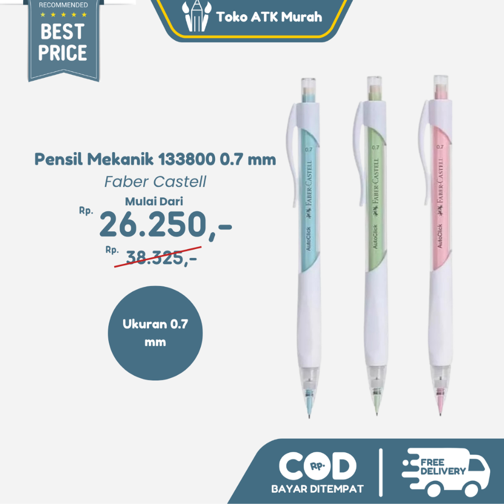 

Faber-Castell Pensil Mekanik 133800 Grip Matic Blis Lead Pensil ATK