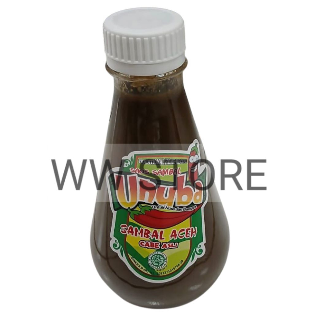 

Saus SAMBAL ACEH CABE Rawit ASLI saos halal MUI Unuba ( Untuk Nusa dan Bangsa ) TRADITIONAL HOME RECIPE 300g