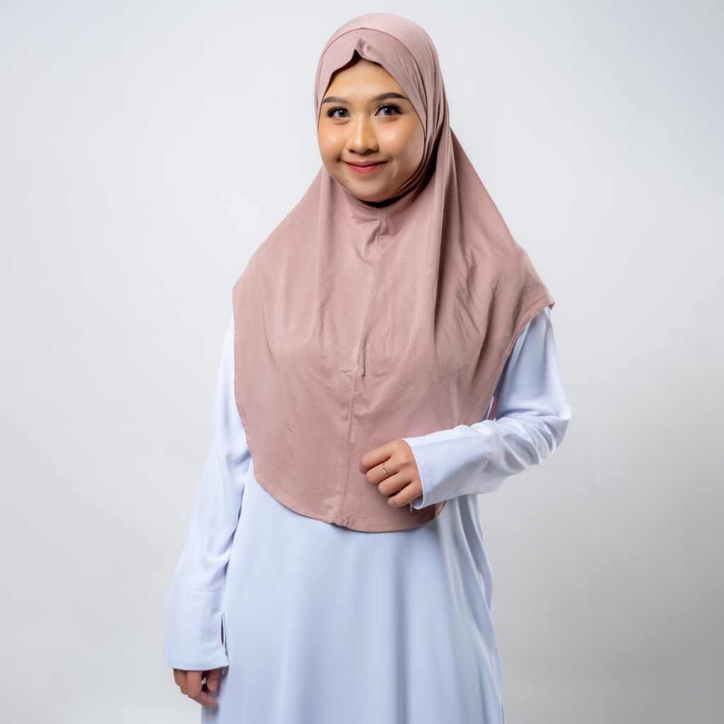 Mladies Hijab Instan Rose Bahan Katun Premium