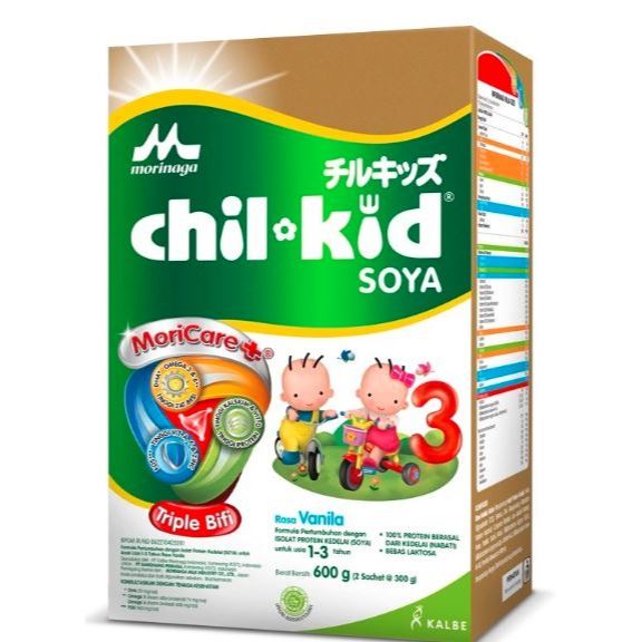 

MORINAGA Chil Kid Soya 3 Vanila 600 Gram / Chilkid Soya 600 Gr
