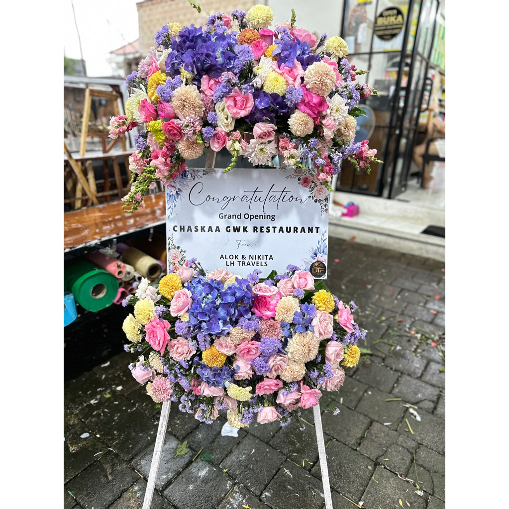 PU012 Kertas Artpaper Jumbo 2 Titik REAL PICTURE ASLI/Karangan bunga Bali/duka cita/papan ucapan wed