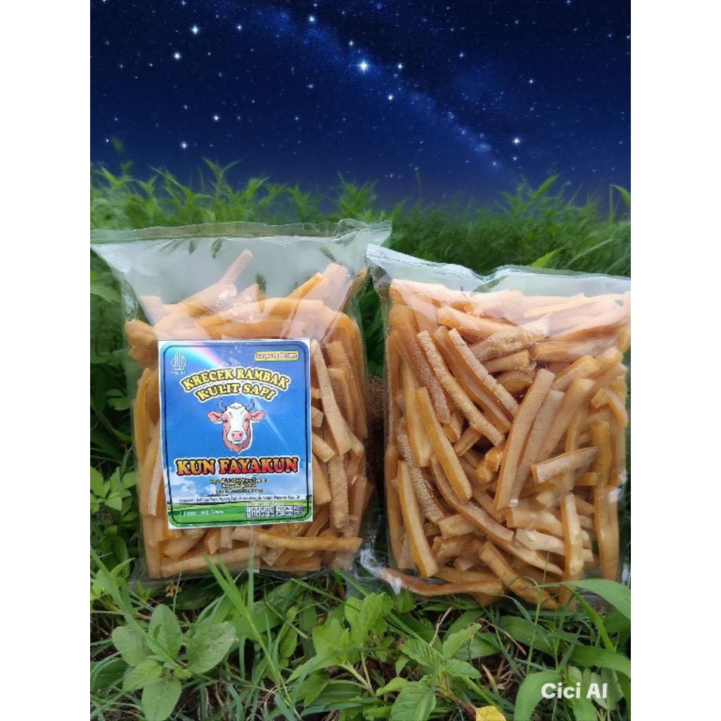 

krecek rambak kulit sapi gurih dan mekar maksimal varian mie 1 kg.