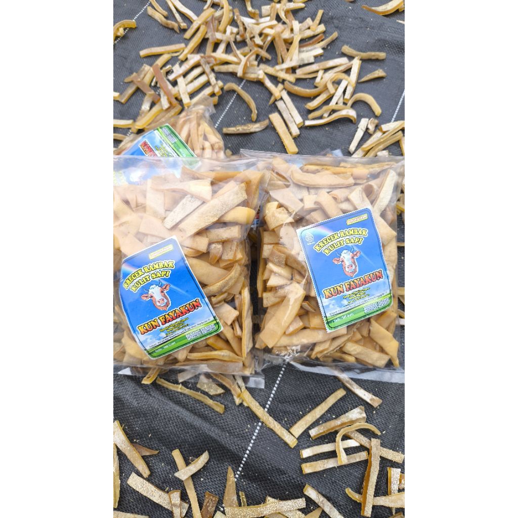

krecek/krupuk kulit sapi siap goreng varian stick 1000 gram