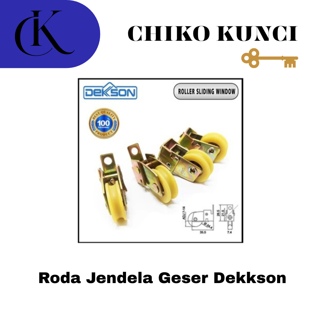 Roda Jendela Geser Dekkson / Roda Gerbang Gantung Dekson Kunci Pintu