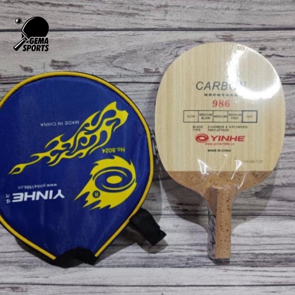 Kayu Bet Pingpong Tenis Meja YINHE 986 Carbon Original