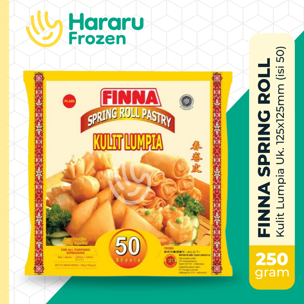 

FINNA Kulit Lumpia | Spring Roll Pastry 12,5x12,5 cm isi 50 Lembar