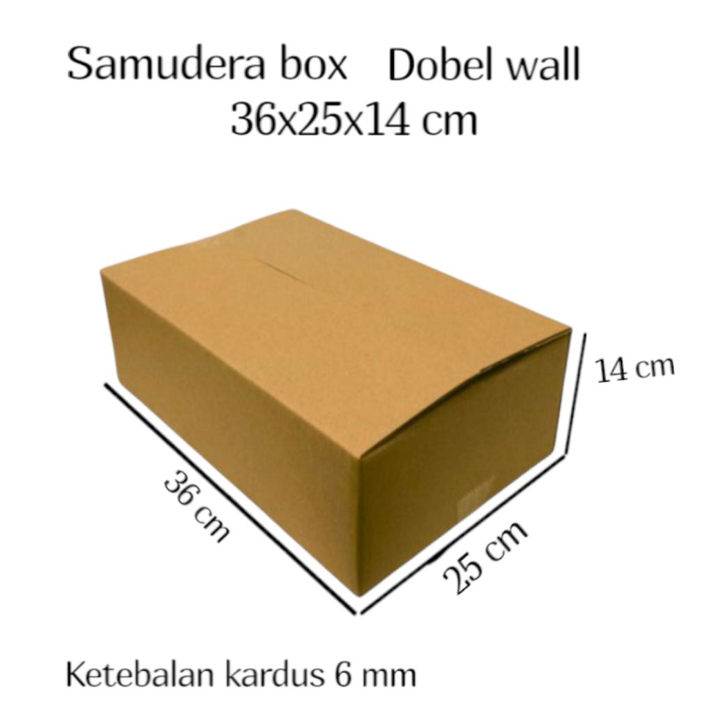 

kardus box uk 36x25x14 cm ( dobel wall ) polos
