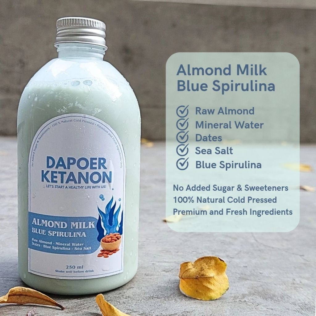 

Almond Milk Blue Spirulina / Susu Almond Premium by Dapoer Ketanon