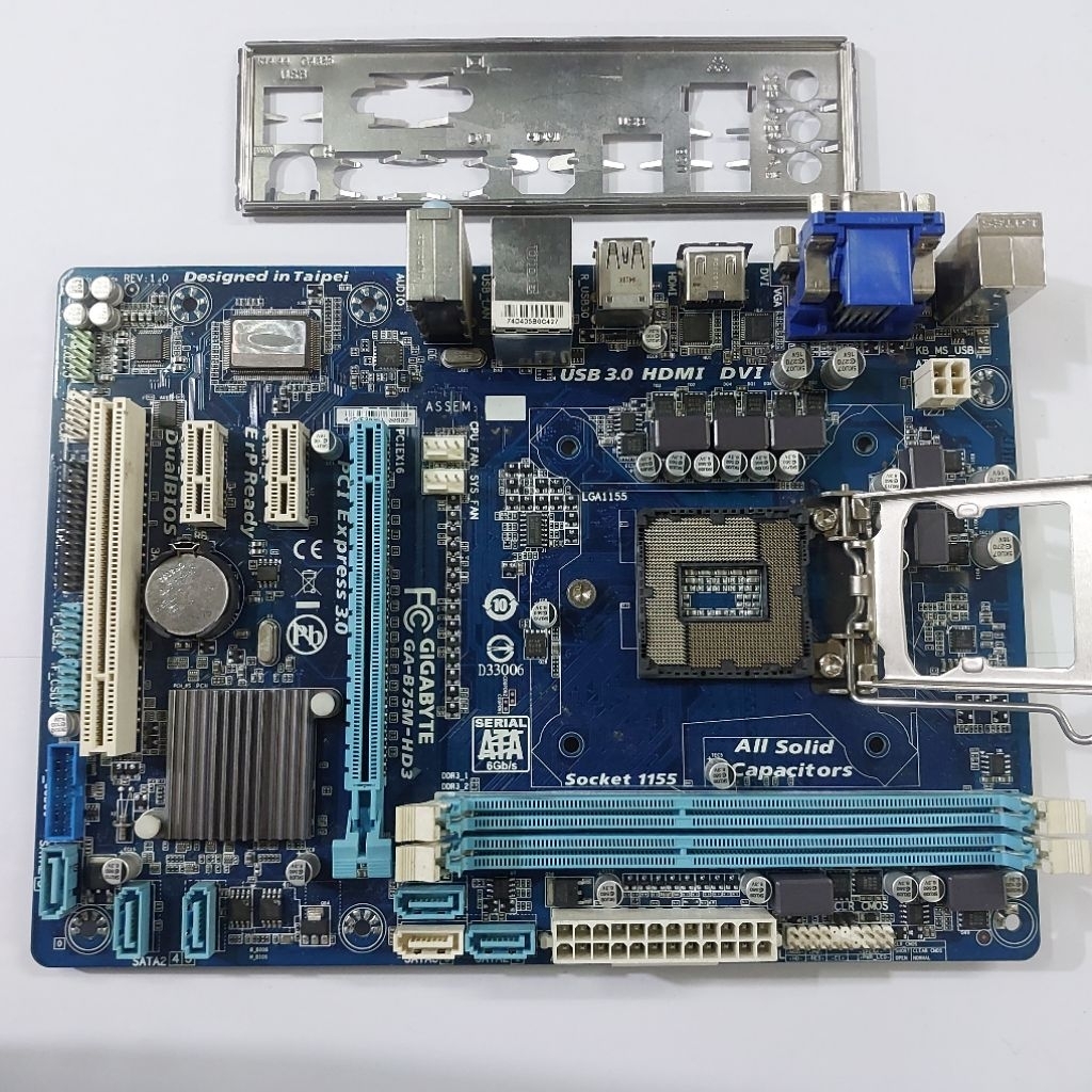 Motherboard Mainboard Gigabyte GA-B75M-HD3 Socket 1155 Ddr3 Hdmi usb 3.0 Second ORI