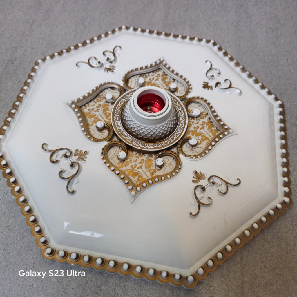 Ornamen lampu plafon PVC 30 x 30 cm-Fiting Lampu Ornamen 30x30 -fitting lampu plafon30x30 fitting 30