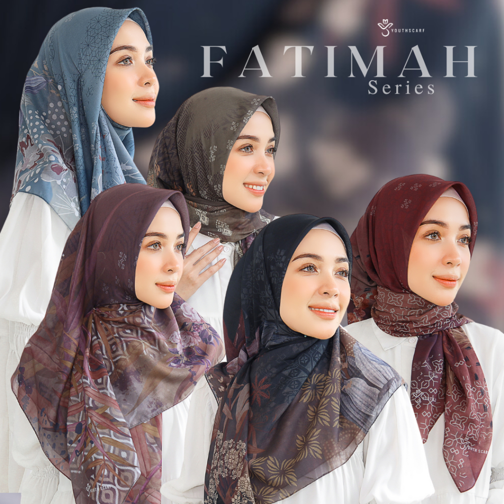 Youthscarf- (FATIMAH SERIES)-Hijab printing-Hijab segiempat voal - Kerudung Motif-Jilbab best seller