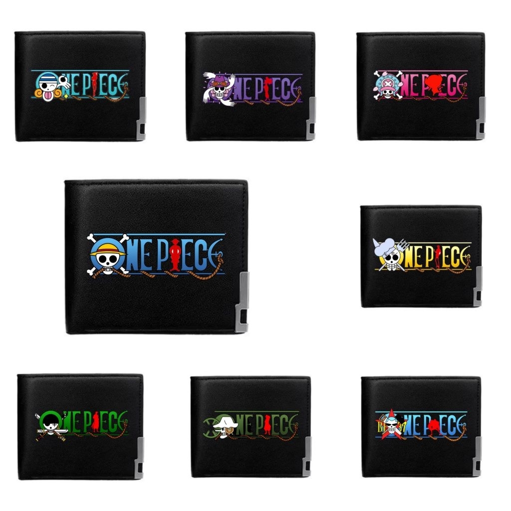 Dompet anime one piece/ dompet wallet anime luffy/ dompet hitam anime one piece