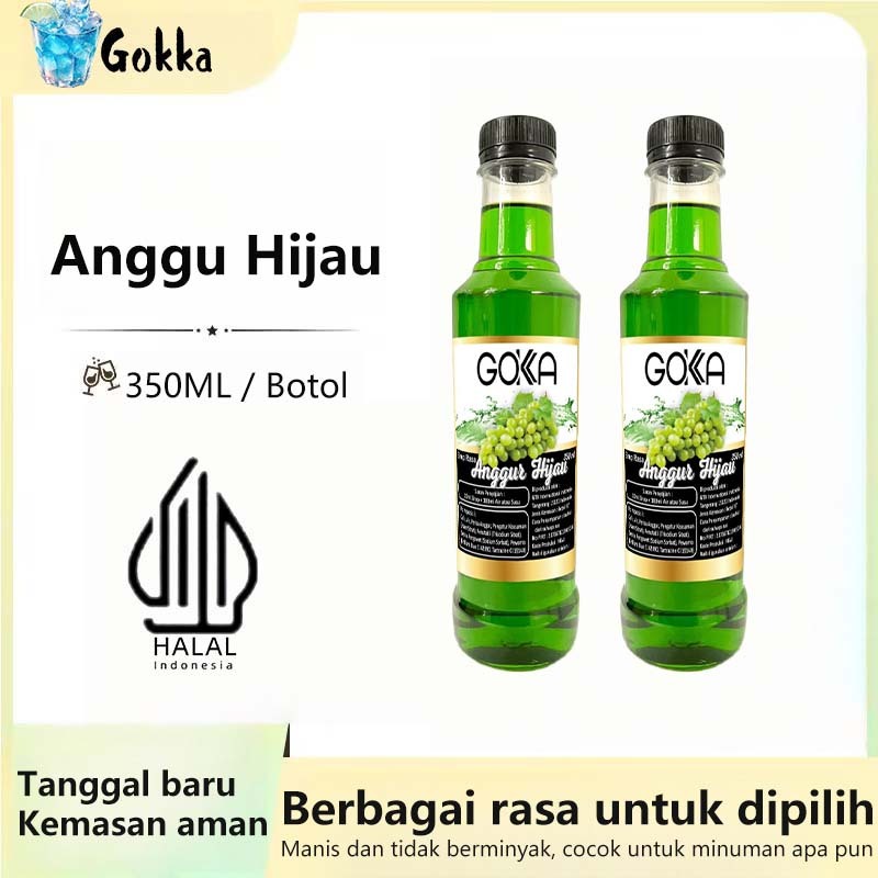 

GOKKA Sirup Minuman Rasa Anggu Hijau 350ml Syrup / Sirup Anggu Hijau Sertifikasi Halal